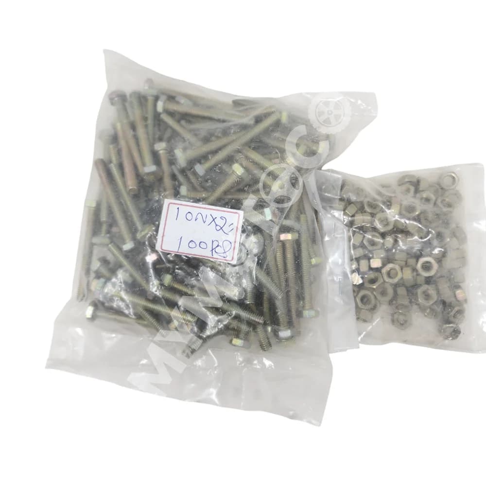 Generic Nut Bolt 10no - 2" - pack of 100