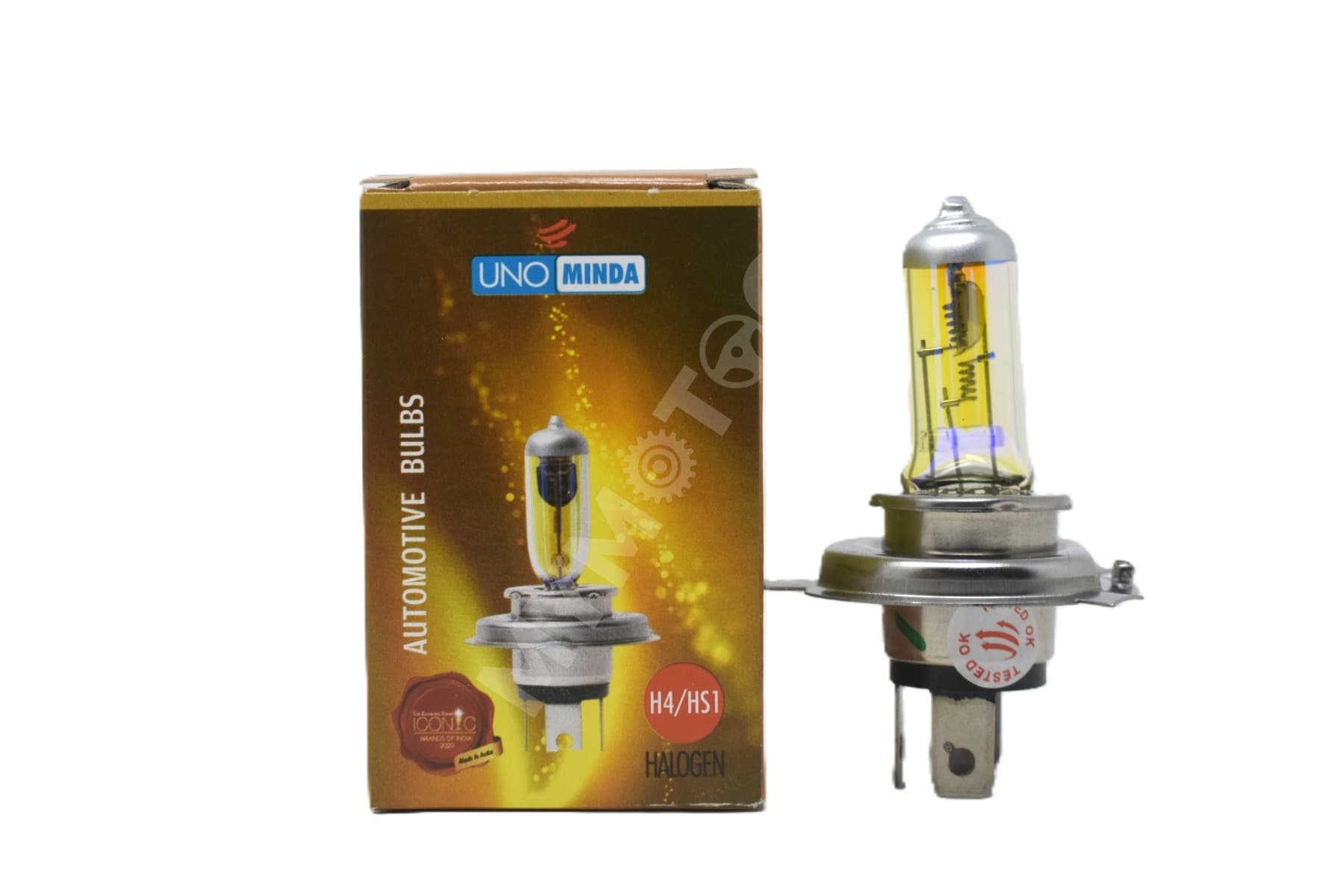 Uno Minda H4-5011 P43 24V 100/90W Gold Head Light Halogen Bulb for Fog & RAIN-Quartz Glass