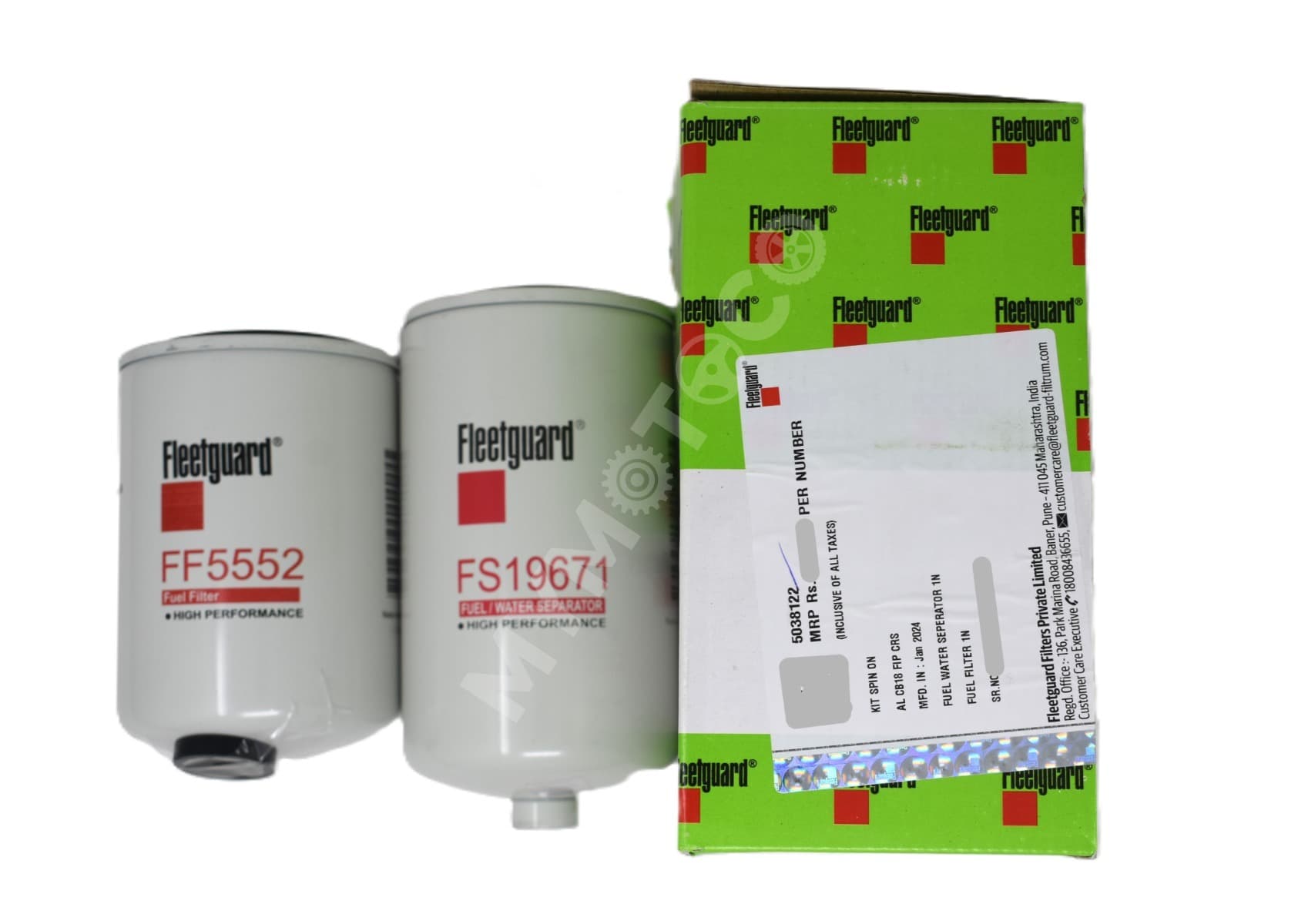 Fleetguard Diesel Filter Kit - Ashok Leyland CB18 FIP CRS Engine (FS19671+FF5552)