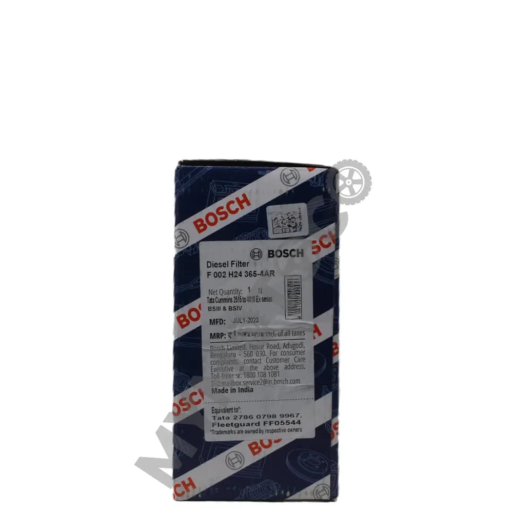 Bosch (secondary) Diesel Filter - Cummins 6B, 2515 to 4018 TC Ex Series BS III & IV