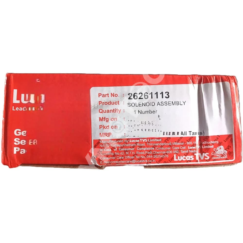 Lucas TVS - Solenoid assembly - 26261113