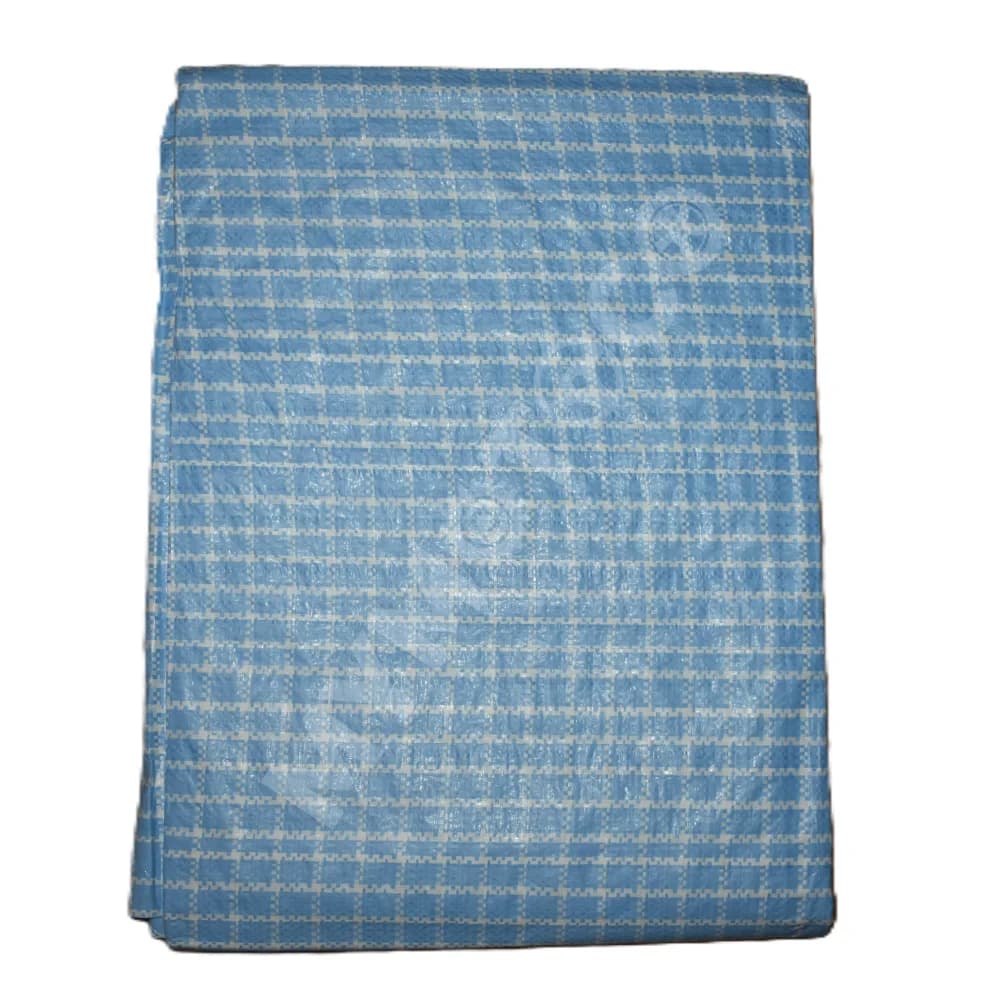Generic - Blue Checks Floor Tirpal 34x10 ft size