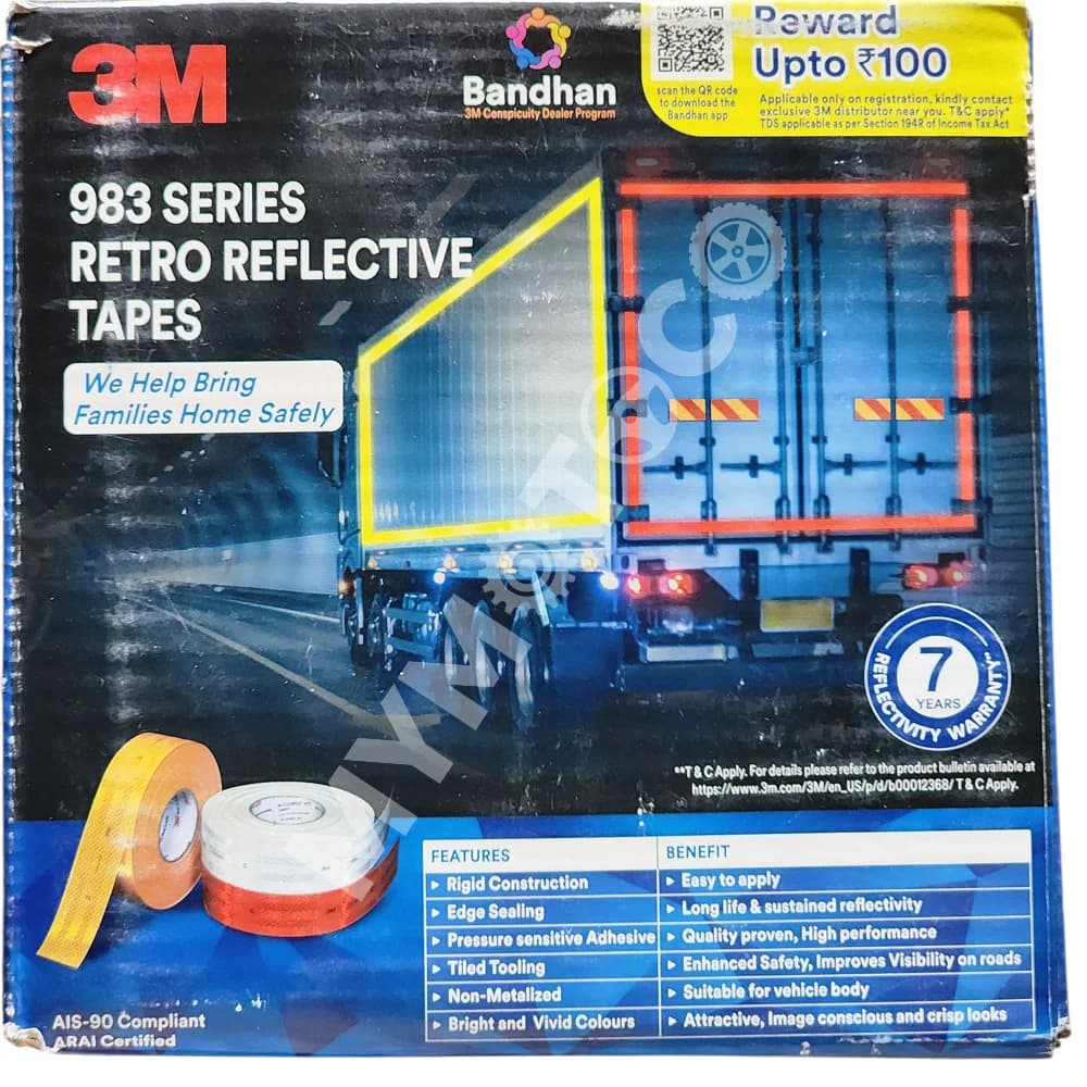 3M Reflective Tape (White Conspicuity) - 50Metres