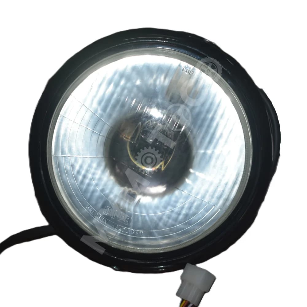 Uno Minda HL-5551M HEAD LIGHT- P43 WITH PARKING-BLACK FOR ASHOK LEYLAND UNIVERSAL
