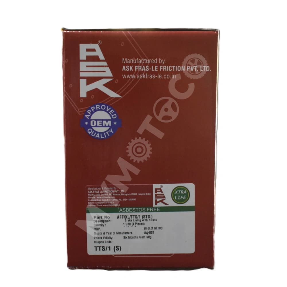 ASK FRAS-LE Brake Liner - Front - TT/TP/SM1 - Standard (SCAM)