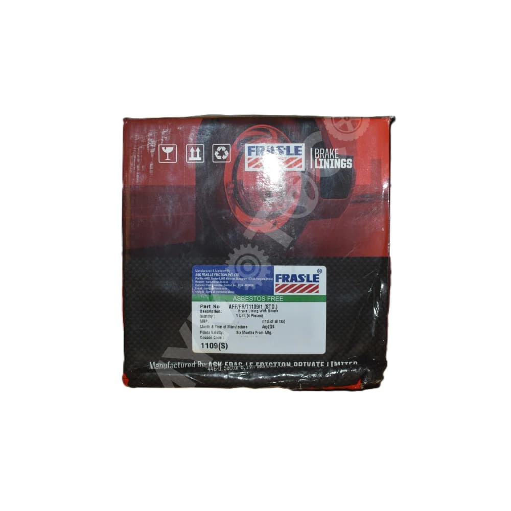 FRAS-LE Brake Liner - Front and Rear - TT-LCV-T 1109 Front and Rear - Standard