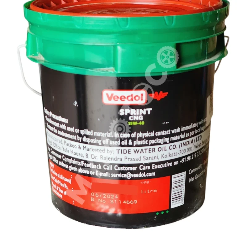 Veedol - Sprint CNG Engine Oil 15W40 - 7 Ltrs - Image 2