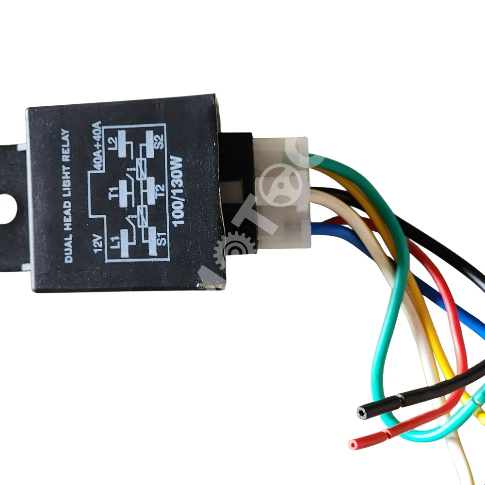 Uno Minda - TD-2002 Dual Head Light Relay 12V/40A with Wire