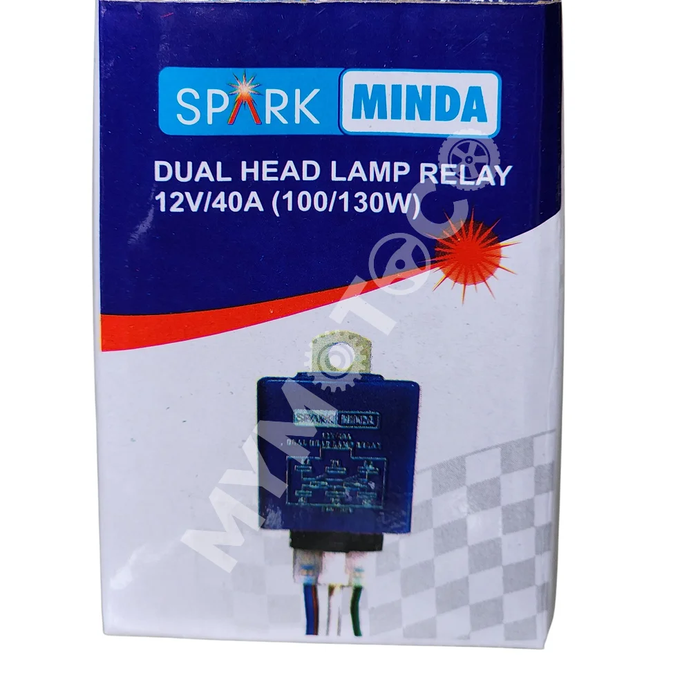 Spark Minda Dual Head light Relay 6 Pin with wire 12V/40A 100/130W- SRL-454